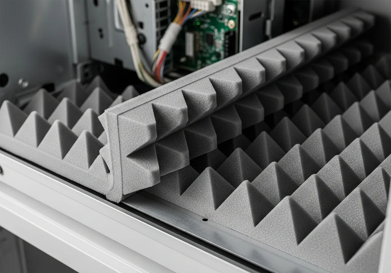 Acoustic insulation for wind and solar installations