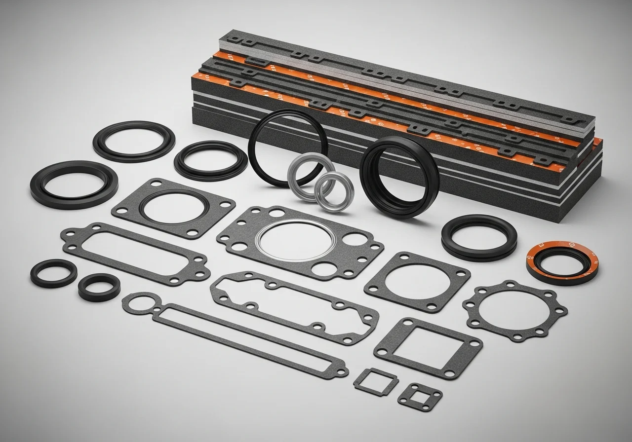 Flat gaskets and die-cut foam sealing strips for electronic enclosures
